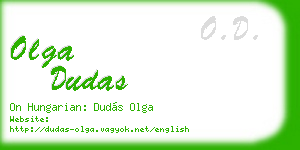 olga dudas business card